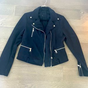 Ardene. Biker stretch navy jacket. Size medium.